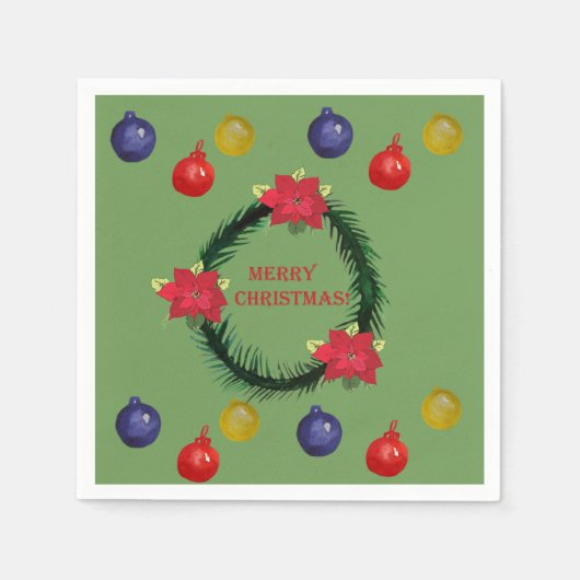 Kerstkrans Decoratieve servetten (Voorkant)