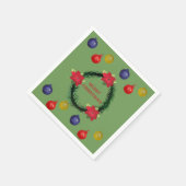 Kerstkrans Decoratieve servetten (Hoek)