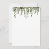 Kerstkrans Dennenhout Bes Hulst Feest Uitnodiging (Achterkant)