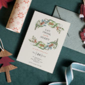 Kerstkrans Eet Drink & Wees Vrolijk Partij Kaart