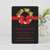 Kerstkrans Elegant chic Kaart (Staand voorkant)
