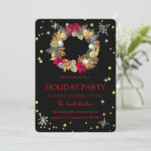 Kerstkrans Elegant chic Kaart (Staand voorkant)