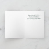 Kerstkrans en anker kerstkaart voor zeilers feestdagen kaart (Binnen)