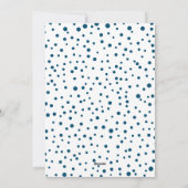 Kerstkrans en blauwe script typografie foto feestdagenkaart (Achterkant)