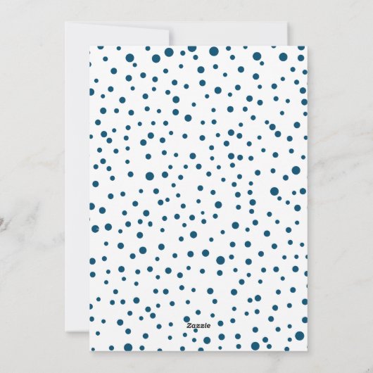 Kerstkrans en blauwe script typografie foto feestdagenkaart (Achterkant)