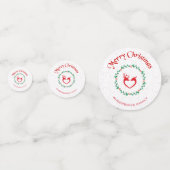 Kerstkrans en herten confetti (Voorkanten)