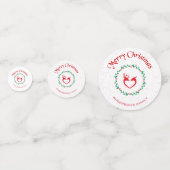 Kerstkrans en herten confetti (Achterkanten)