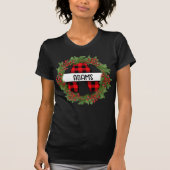 Kerstkrans Familie bijpassende Naam letter A T-shirt (Voorkant)