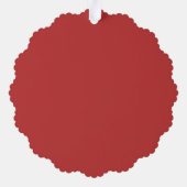 Kerstkrans familie fotolabel ornament kaart (Achterkant)