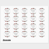 kerstkrans | Floral Holiday Wedding Classic Ronde Sticker (Vel)