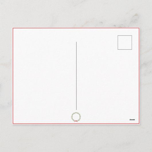 Kerstkrans Foto gepersonaliseerde vakantie Feestdagenkaart (Achterkant)