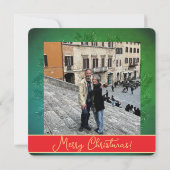 Kerstkrans + Foto Plat Kerstkaart (Achterkant)