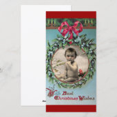 KERSTKRANS FOTO SJABLOON VOOR BABY'S EERSTE KERST (Voorkant / Achterkant)