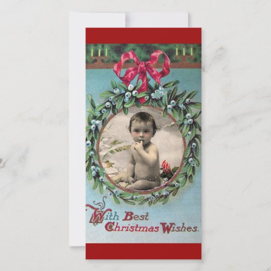 KERSTKRANS FOTO SJABLOON VOOR BABY'S EERSTE KERST (Voorkant)