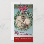 KERSTKRANS FOTO SJABLOON VOOR BABY'S EERSTE KERST (Voorkant)