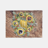 Kerstkrans Fotocollage Vakantiefoto Fleece Deken (Voorkant (Horizontaal))