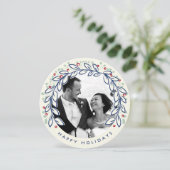 Kerstkrans Fotokaart Feestdagenkaart (Staand voorkant)