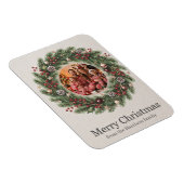 Kerstkrans Fototemplate Aangepaste Tekst Magneet (Rechterzijde)