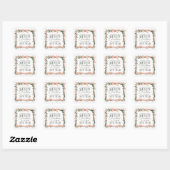 Kerstkrans Frame Vakantie Vierkante Sticker (Vel)