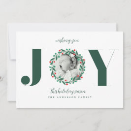 Kerstkrans Geboorteaankondiging Nieuwe Baby Kaart