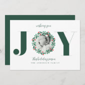 Kerstkrans Geboorteaankondiging Nieuwe Baby Kaart (Voorkant / Achterkant)