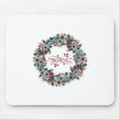 Kerstkrans GELOVEN Typografie Muismat (Voorkant)