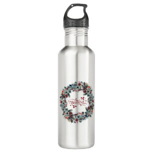 Kerstkrans GELOVEN Typografie Waterfles