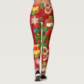 Kerstkrans Gemberkoek Kerst Leggings (Achterkant)