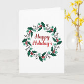 Kerstkrans gevouwen wenskaart kaart (Gele Bloem)