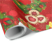 Kerstkrans Gingersnap Kerstmis Inpakpapier (Rol Hoek)