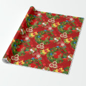 Kerstkrans Gingersnap Kerstmis Inpakpapier (Uitgerold)