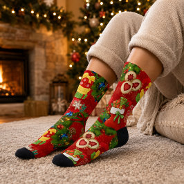 Kerstkrans Gingersnap Premium Crew Sock Sokken
