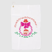 Kerstkrans Golfhanddoek (Voorkant)