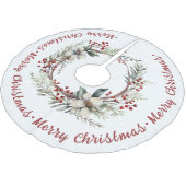 Kerstkrans groen bloemen en bessen kerstboom rok (Gekanteld)