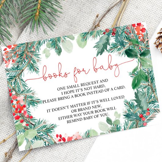 Kerstkrans Groen Boek voor Baby Kaart