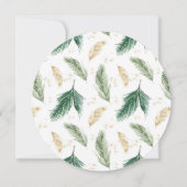 Kerstkrans groen goud folie doop kaart (Achterkant)