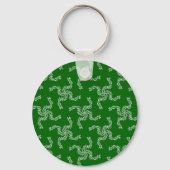 Kerstkrans Groen, Kerst Decoratie Sleutelhanger (Achterkant)