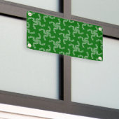 Kerstkrans Groen, Kerst Decoratie Spandoek (Buitenkant Gebouw)
