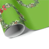 Kerstkrans, groene feestdagen cadeaupapier (Rol Hoek)