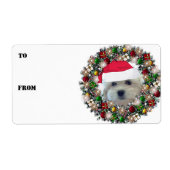 Kerstkrans Havanese Gift Labels (Voorkant)