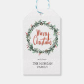 kerstkrans | Holiday Gift Label Cadeaulabel (Voorkant)