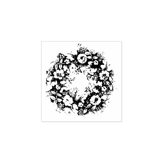 KERSTKRANS Hout Art Stamp Rubberstempel (Afrduk)