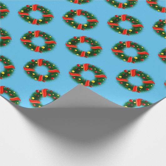 Kerstkrans inpakpapier Kerstinpakpapier (Hoek)