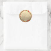 Kerstkrans Jam Kan Thuisgemaakte Gouden Mason Jar Ronde Sticker (Tas)