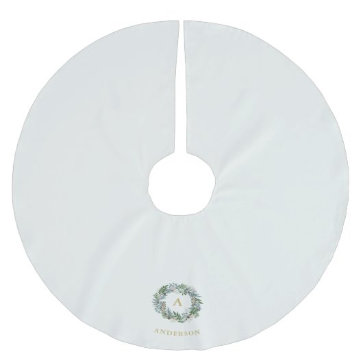 Kerstkrans "Joy" familie monogram Kerstboom Rok (Voorkant)