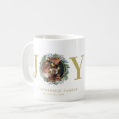 Kerstkrans "Joy" Foto Koffiemok (Voorkant links)