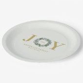 Kerstkrans "Joy" Papieren Bordje (Gekanteld)