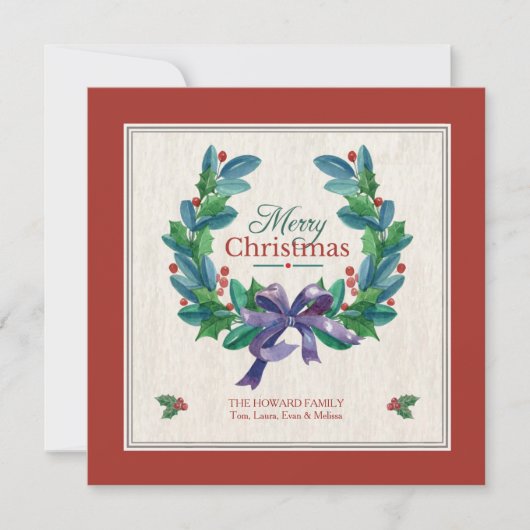 Kerstkrans kaart (Voorkant)