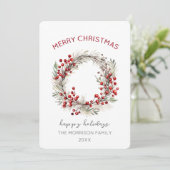Kerstkrans kaart (Staand voorkant)