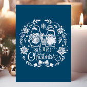 Kerstkrans Kabouter Feestdagen Kaart